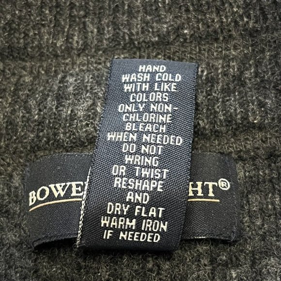 Bowen & Wright Mens  Size XL Black Lambs Wool Sweater 4 Button Mock Neck - Picture 10 of 10